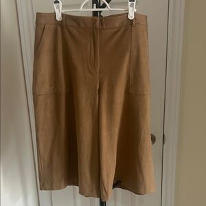 Reitmans Camel Wide Leg Fake Suede Pants